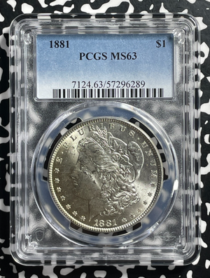 1881 U.S. $1 Morgan Dollar PCGS MS63 Lot#G545 Silver! Choice UNC!