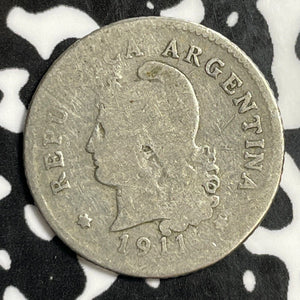 1911 Argentina 10 Centavos Lot#E5731 Low Grade