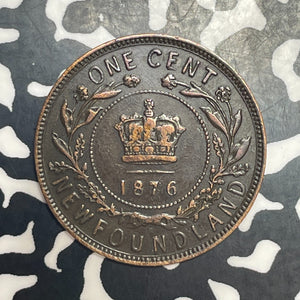 1876-H Newfoundland Large Cent Lot#T6397 Nice!