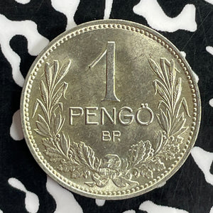 1937 Hungary 1 Pengo Lot#C1056 Silver! High Grade! Beautiful!