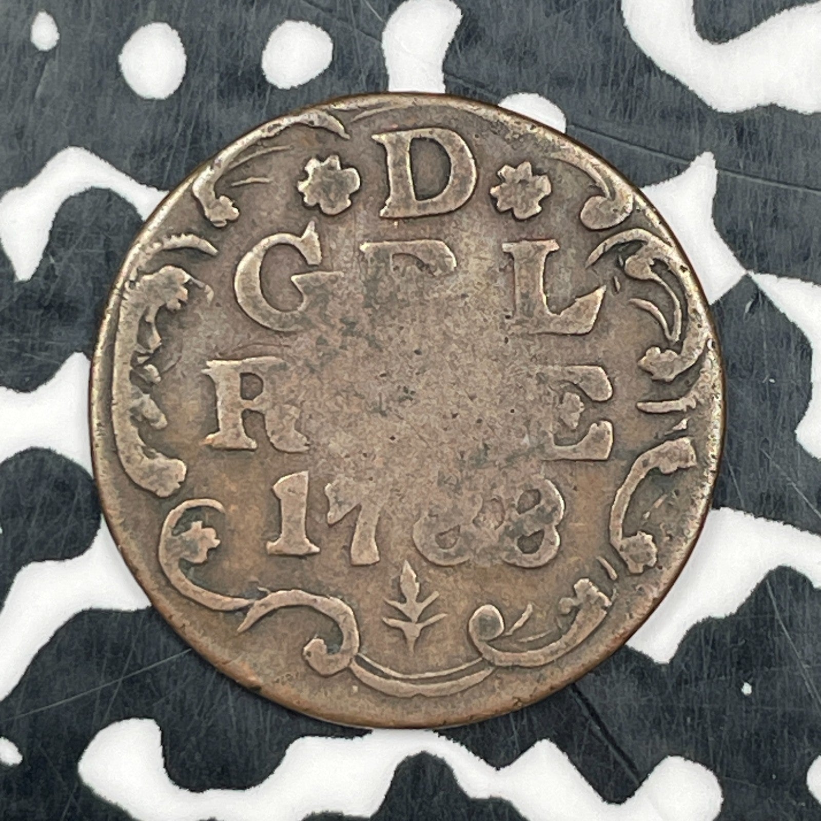 1768 Netherlands Gelderland 1 Duit Lot#N3521