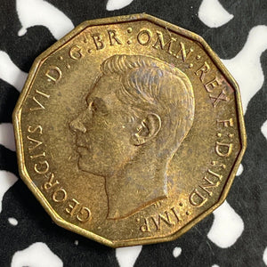 1937 Great Britain 3 Pence Threepence Lot#E1895 Beautiful Detail, Reverse Spot