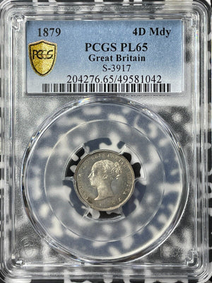 1879 G.B. Maundy 4 Pence Fourpence PCGS PL65 Lot#G8084 Silver! Gem BU! S-3917