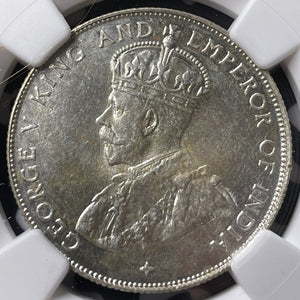 1921 Straits Settlements 50 Cents NGC MS63 Lot#G7058 Silver! Choice UNC!