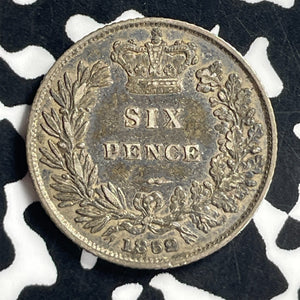 1852 Great Britain 6 Pence Sixpence Lot#T7143 Silver! Nice!