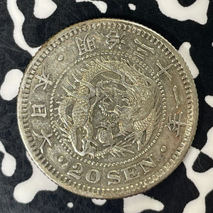 (1898) Japan 20 Sen Lot#T5880 Silver!