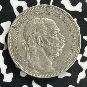 1913 Hungary 2 Korona Lot#C0146 Silver!