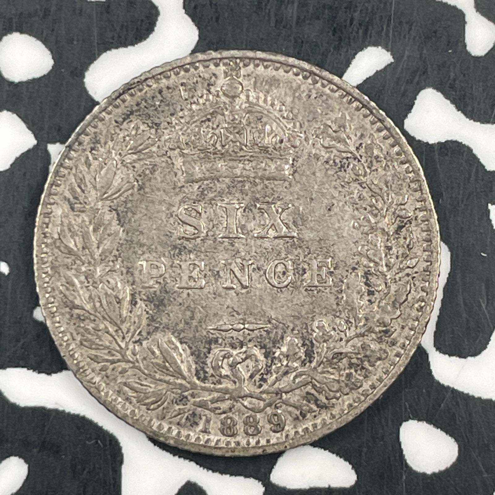 1889 Great Britain 6 Pence Sixpence Lot#F5610 Silver! Nice!