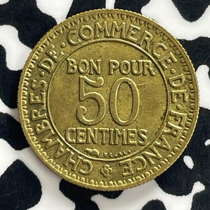 1922 France 50 Centimes Lot#C1272 High Grade! Beautiful!