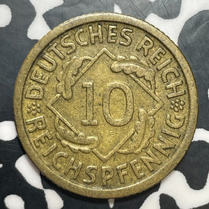 1930-D Germany 10 Pfennig Lot#E7305