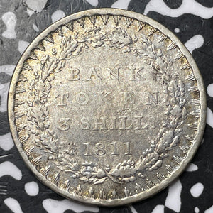 1811 Great Britain 3 Shilling Lot#JM7132 Large Silver! KM#Tn4