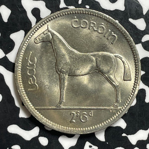 1964 Ireland 1/2 Crown Half Crown Lot#C0629 High Grade! Beautiful!