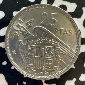 1957 (58) Spain 25 Pesetas Lot#T3012 High Grade! Beautiful! Better Date