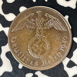 1940-A Germany 2 Pfennig Lot#T5790 High Grade! Beautiful!