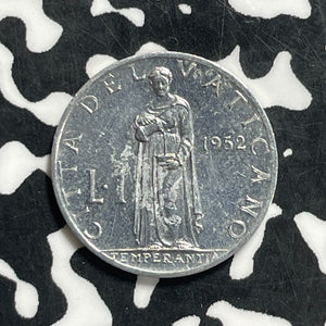 1952 Vatican City 1 Lira Lot#C0711 High Grade! Beautiful!