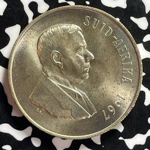 1967 South Africa 1 Rand Lot#T9701 Silver! High Grade! Beautiful!