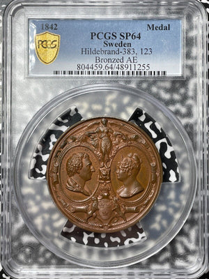 1842 Sweden Charles XIV & Family Medal PCGS SP64 Lot#GV6999 Hildebrand-383