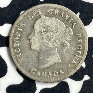 1874-H Canada 5 Cents Lot#JM9646 Silver! Plain '4'