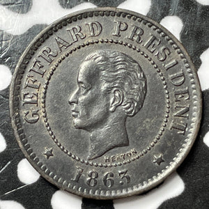 1863 Haiti 5 Centimes Lot#D7296