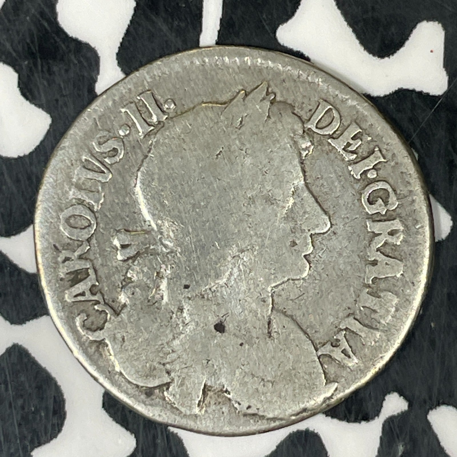 1679 Great Britian Charles II 4 Pence Lot#JM0621 Silver!