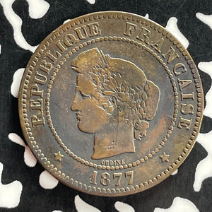 1877-A France 5 Centimes Lot#T7259 Better Date