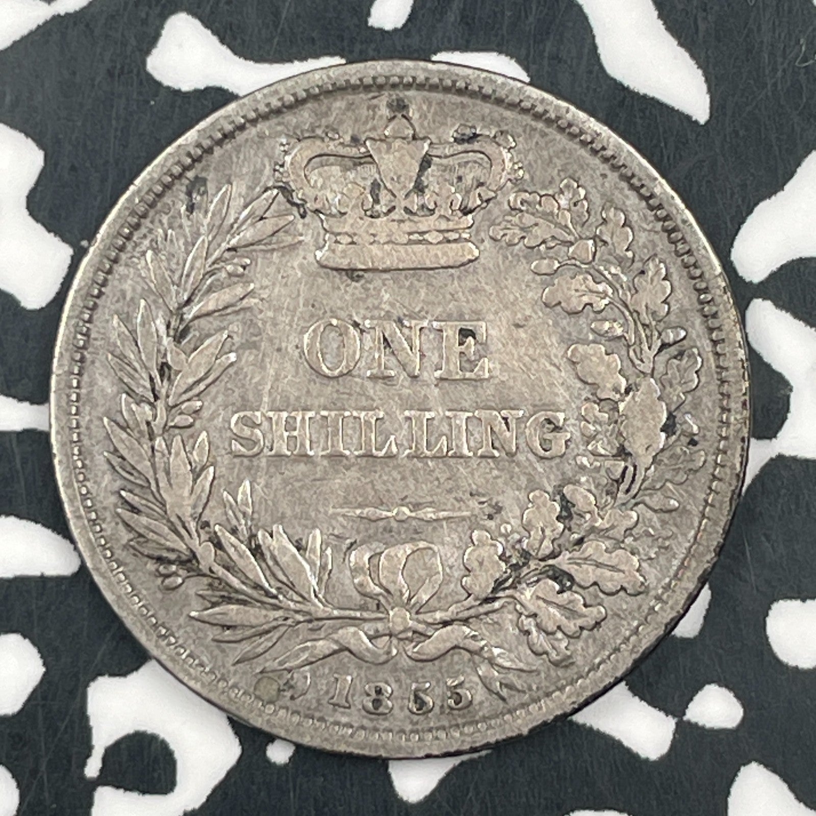 1855 Great Britain 1 Shilling Lot#F5668 Silver!