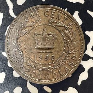 1896 Newfoundland Large Cent Lot#T5801 Beautiful Detail, Obverse Scratch