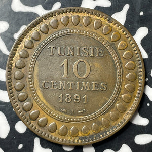 1891-A Tunisia 10 Centimes Lot#E7724