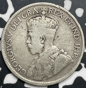 1919-C Newfoundland 25 Cents Lot#T9839 Silver!