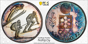 1972 West Germany Olympic Winter Games Medal PCGS PR66 DCAM Lot#G1098 Silver!