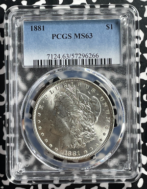 1881 U.S. $1 Morgan Dollar PCGS MS63 Lot#G578 Silver! Choice UNC!
