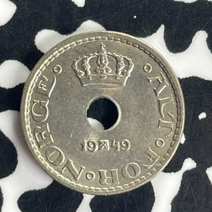 1949 Norway 10 Ore Lot#T8747 High Grade! Beautiful!