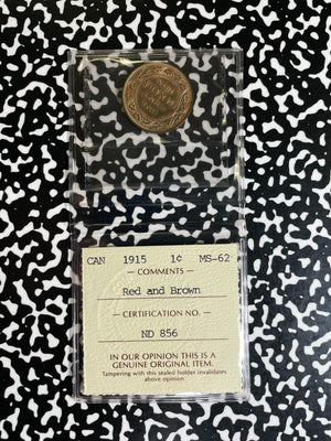 1915 Canada Large Cent ICCS MS62RB Lot#OV1595 Nice UNC!
