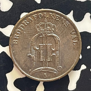1878 Sweden 1 Ore Lot#T5825 High Grade! Beautiful! Better Date