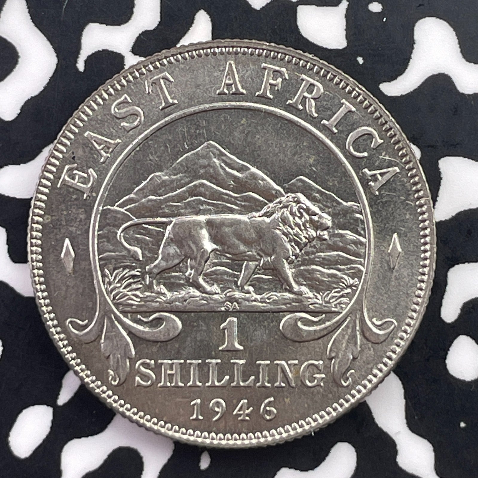 1946-SA East Africa 1 Shilling Lot#C5556 Silver! High Grade! Beautiful!