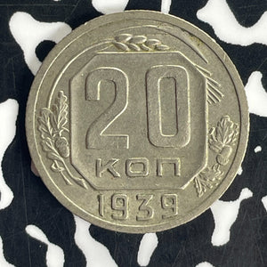 1939 Russia 20 Kopeks Lot#T8834 Nice!