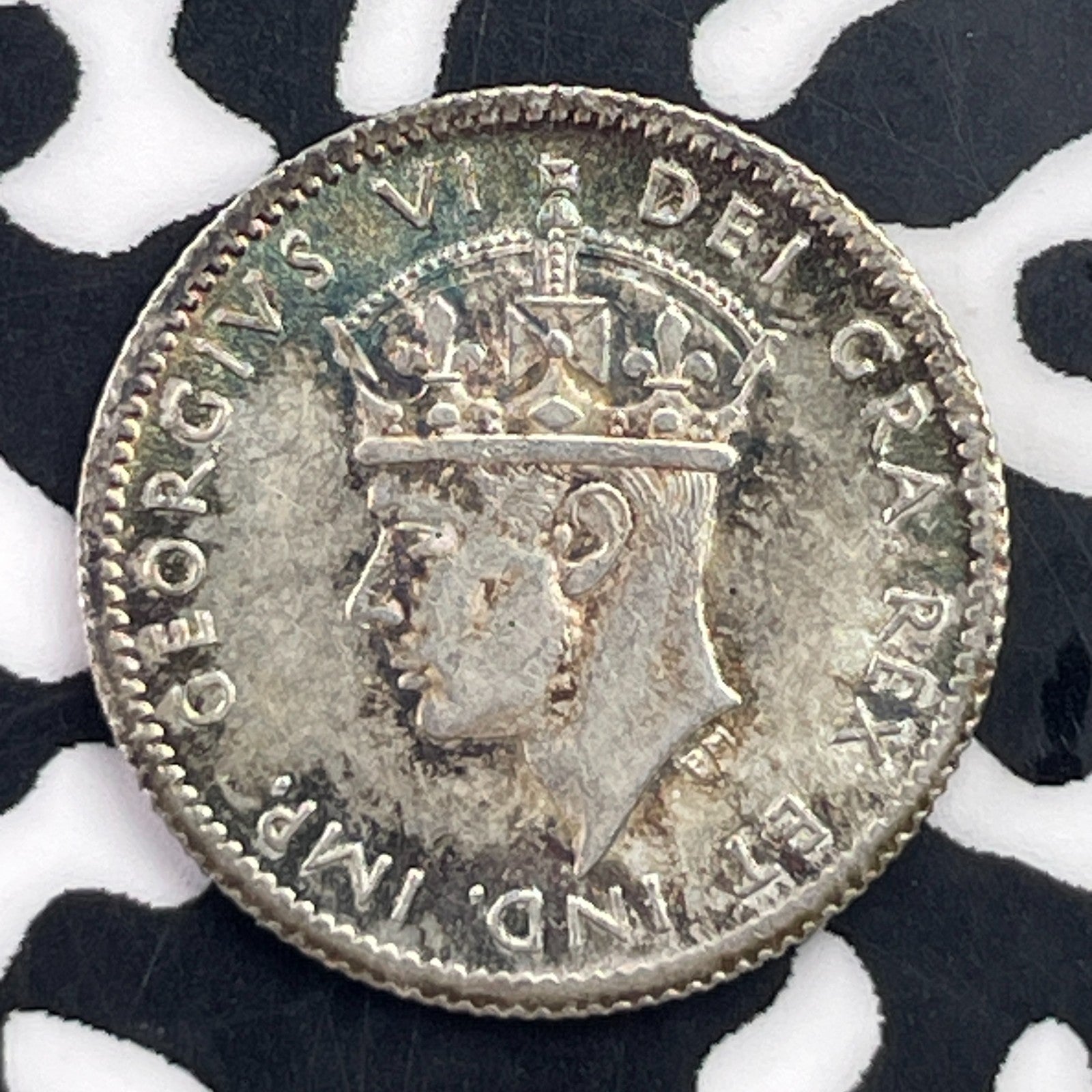1943-C Newfoundland 5 Cents Lot#C2039 Silver! High Grade! Beautiful Toning!