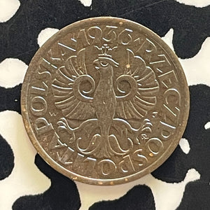 1936 Poland 1 Grosz Lot#T5819 High Grade! Beautiful Toning!