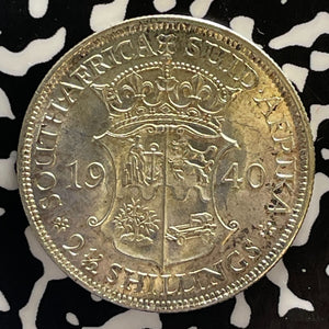 1940 South Africa 2 1/2 Shillings Lot#T3096 Silver! High Grade! Beautiful!