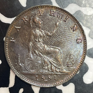 1881-H Great Britain 1 Farthing Lot#T3249 High Grade! Beautiful!