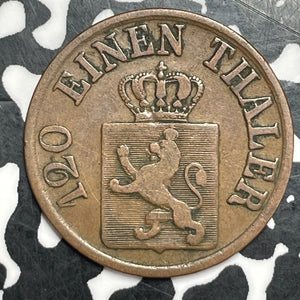 1860 Germany Hesse-Cassel 3 Heller Lot#T6448
