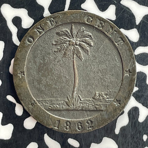 1862 Liberia 1 Cent Lot#T8116