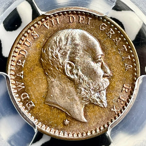 1902 G.B. Edward VII Coronation 1/2 Farthing PCGS MS65BN Lot#G9824 Gem BU!