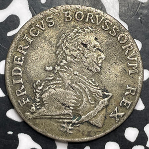 1752-A Germany Prussia 1/6 Thaler Lot#JM8968 Silver! Nice! KM#252