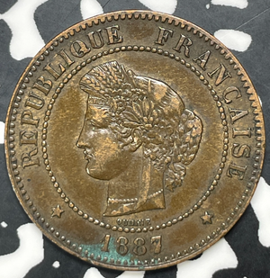 1887-A France 5 Centimes Lot#C0327
