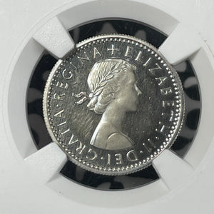 1956 Great Britain 6 Pence Sixpence NGC PR63 Cameo Lot#G342 Proof! Very Scarce!