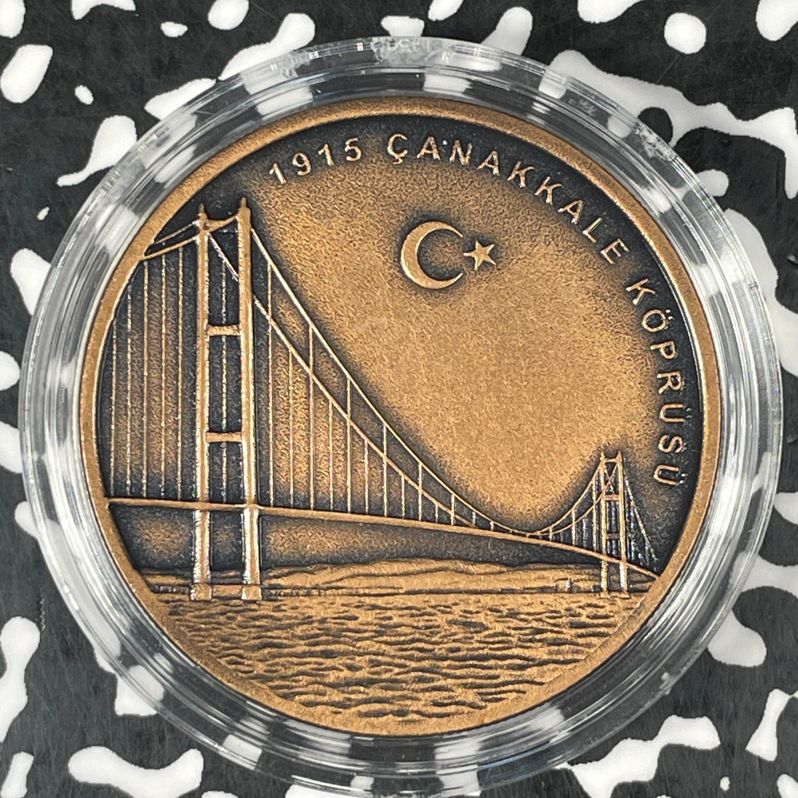 2022 Turkey Canakkale Bridge 2 1/2 Lira Lot#OV1807 With C.O.A.
