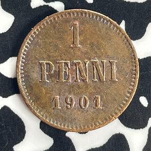 1901 Finland 1 Penni Lot#T8847 High Grade! Beautiful!