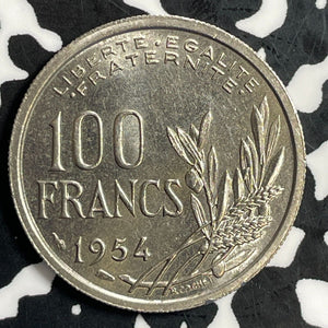 1954 France 100 Francs Lot#T0857 High Grade! Beautiful! KM#919.1