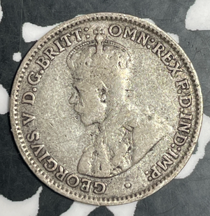 1926 Australia 3 Pence Threepence Lot#T3337 Silver!